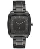 Ax Armani Exchange Men's Diamond Accent Black Stainless Steel Bracelet Watch 40x40mm Ax2361