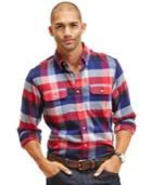 Nautica Check Plaid Button-front Shirt