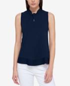 Tommy Hilfiger Sleeveless Twist-detail Sweater, Created For Macy's