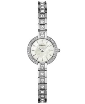 Bulova Women's Crystal Accent Stainless Steel Bracelet Watch 21mm 96l209