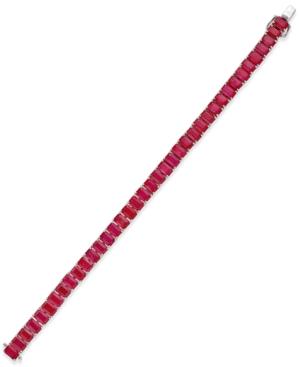 Ruby Tennis Bracelet (28 Ct. T.w.) In Sterling Silver