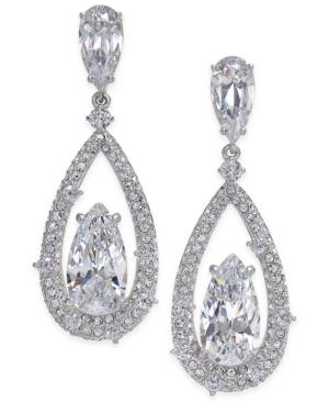 Danori Silver-tone Cubic Zirconia Drop Earrings, Only At Macy's