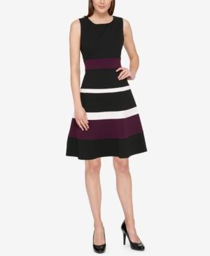Tommy Hilfiger Colorblocked Fit & Flare Dress