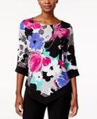 Alfred Dunner Asymmetrical Necklace Top