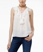 Lily Black Ruffled Top, Only At Macy's