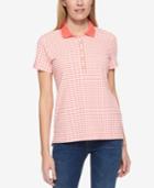 Tommy Hilfiger Short-sleeve Gingham-print Polo, Only At Macy's