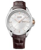 Hugo Boss Watch, Men's Brown Leather Strap 47mm 1512876