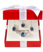 London Blue Topaz (4-3/5 Ct. T.w.) And White Topaz (7/8 Ct. T.w.) Jewelry Set In Sterling Silver