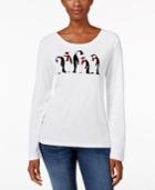 Karen Scott Penguin Graphic Top, Only At Macy's