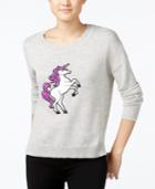 Polly & Esther Juniors' Unicorn Patch Sweater