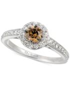 Le Vian Bridal Diamond Halo Engagement Ring (3/4 Ct. T.w.) In 14k White Gold