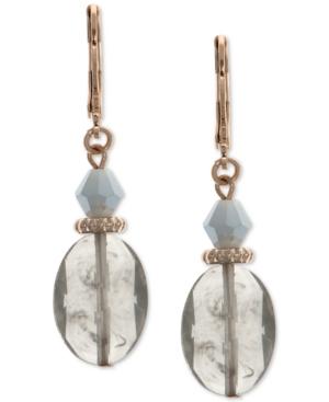 Nine West Rose Gold-tone Beaded Drop Earrings