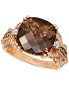 Le Vian Chocolate Quartz (6 Ct. T.w.) & Diamond (1/3 Ct. T.w.) Ring In 14k Rose Gold