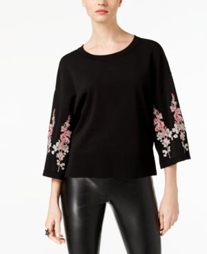 I.n.c. Embroidered Sweater, Created For Macy's