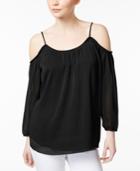 Kensie Crinkled Off-the-shoulder Top