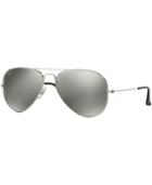 Ray-ban Polarized Aviator Mirrored Sunglasses, Rb3025 58