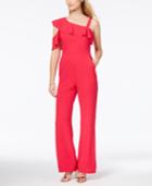 Adelyn Rae Asymmetrical Ruffled Jumpsuit