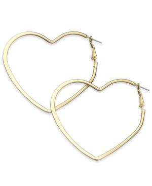 Thalia Sodi Flat Heart Hoop Earrings, Only At Macy's
