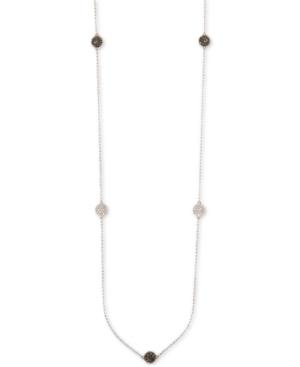 Judith Jack Sterling Silver Marcasite And Crystal Long Length Necklace