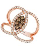 Le Vian Diamond (7/8 Ct. T.w.) Openwork Swirl Ring In 14k Rose Gold