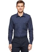 Calvin Klein Slub Twill Double Pocket Long-sleeve Button-down Shirt