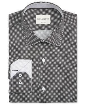 Con. Struct Men's Slim-fit Diamond-print Dress Shirt