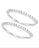 2-pc. Set Diamond Bands (3/8 Ct. T.w.) In 14k White Gold