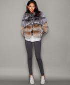 The Fur Vault Fox Fur Collarless Jacket