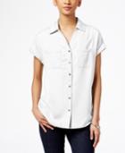 Style & Co. Petite Denim Shirt, Only At Macy's