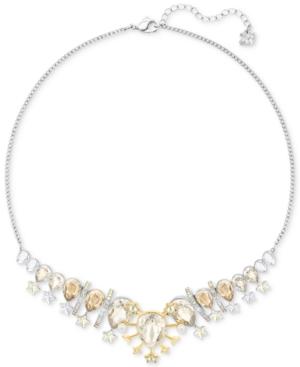 Swarovski Two-tone Multi-crystal & Imitation Pearl Star Statement Necklace