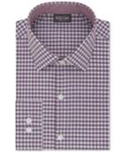 Kenneth Cole Reaction Men's Tall Slim-fit Techni-cole Stretch Performance Gingham Dress Shirt