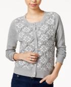 Maison Jules Jacquard Cardigan, Only At Macy's