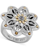 Lucky Brand Two-tone Flower Statement Ring