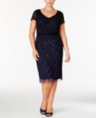 Adrianna Papell Plus Size Embellished Beaded Dress