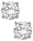 14k White Gold Diamond (1-1/4 Ct. T.w.) Stud Earrings