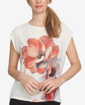 Cece Floral-print Sleeveless Blouse