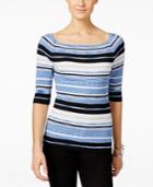 Inc International Concepts Striped Space-dye Sweater, Only At Macy's