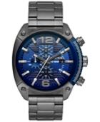 Diesel Men's Chronograph Overflow Gunmetal Stainless Steel Bracelet Watch 49x54mm Dz4412