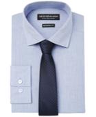 Nick Graham Men's Chambray Modern Fitted Shirt & Tie Set