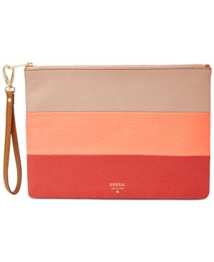 Fossil Leather Patchwork Wristlet
