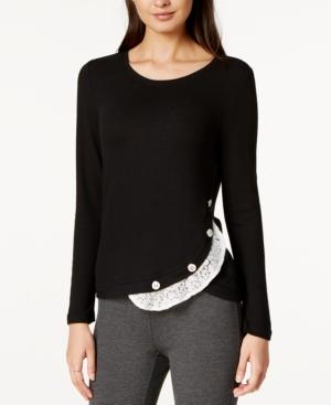 Maison Jules Lace-trim Top, Created For Macy's