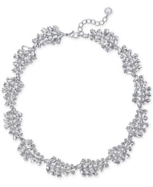 Charter Club Silver-tone Marquise Crystal All-around Collar Necklace, Created For Macy's