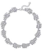 Charter Club Silver-tone Marquise Crystal All-around Collar Necklace, Created For Macy's