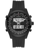 Guess Men's Analog-digital Black Silicone Strap Watch 45mm U0862g2