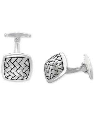 Effy Men's Woven-look Square Cufflinks In Sterling Silver