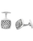 Effy Men's Woven-look Square Cufflinks In Sterling Silver