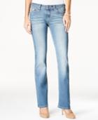 Earl Jeans Juniors' Embellished-pocket Medium Wash Barely-bootcut Jeans