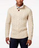 Tommy Hilfiger Men's Bruce Stand-collar Cable-knit Sweater