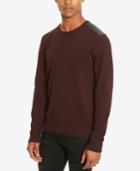 Kenneth Cole Reaction Men's Mixed Media Crew-neck Sweater