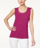 Karen Scott Studded Tank Top, Created For Macy's